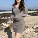 [꼭조언부탁] 이런 니트 원피스 <b>겉옷</b> 뭐입지