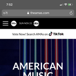 AMAs 공홈 메인이 방탄임