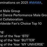 [방탄소년단] 6시부터 투표 시작 <b>MA</b>마 탄이들 후보된거!