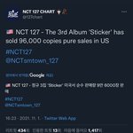 [NCT칠프] 우리 미국 판매량 9만6<b>천장</b>이네