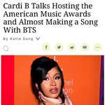 [<b>방탄소년단</b>] 카디b가 인터뷰에서 방탄 언급했엉