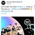 <b>AMAs</b> 방탄 대상(올해의 아티스트) + 후보 목록