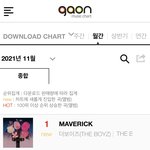 [더보이즈] <b>오옹</b> 우리 가온 다운로드차트 월간 1위래