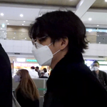 <b>방탄소년단</b> 뷔 (<b>BTS</b> V), 쫌 전 입국길 비주얼 '미모 원탑'