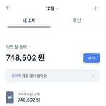 나 이번달에 74만원 씀
