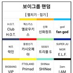 아이돌들 공식색 보고가