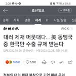 [이것좀봐줘] 아니 우리 미국 <b>제재</b>받는대 미친 거 아님?