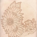 [가죽공예] 가죽 공예-해바라기와 장미 <b>카빙</b>