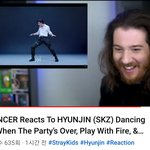 [스키즈] 댄서분이 현진이 댄스영상 리액션하는 유툽