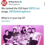 [방탄소년단] 구르는돌에서 타니들 노래 <b>top</b> 100 선정