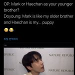 [NCT칠프] 됴영이한테 맠이랑 햋이 <b>친동생</b>같냐거 물어봣는디
