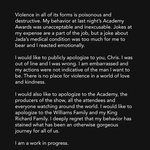 윌 <b>스미스</b> 사과문 올렸네