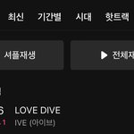 와 아이브 음원 <b>차트</b> 쭉쭉 올라가네