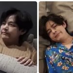 뷔 하품참는거 귀엽다