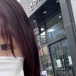 단발+<b>체리</b>브라운염색