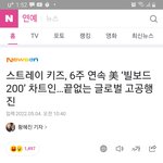 [스키즈] 빌보드 월드앨범  6주연속 1위  기사