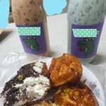 크로플이란거 첨 먹어보는데 맛있군. <b>민초</b>냠