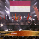 마이클잭슨 콘서트에서 태극기 등장한 무대