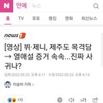 <b>뷔</b>·제니, 제주도 목격담 → 열애설 증거 속속...진짜 사귀나?