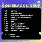 진짜 진짜 박터지는 6월 컴백 아티스트 일정