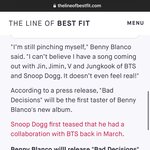 방탄 <b>확실</b>하게 보컬라인만 참여했네