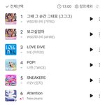주말 오후 1시 차트 아이돌 순위
