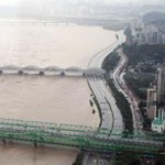 한강 범람 일부 직전.또다시 <b>폭우</b> 예고