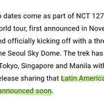 [NCT칠프] <b>남미</b>투어 날짜 곧 발표한대