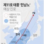 [댓글부탁해] 태풍 힌남노 <b>경로</b> 북한 영향 안끼치는거 실화냐