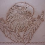 [가죽공예] 가죽 공예-독수리 가죽 <b>카빙</b>