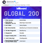 블랙핑크 핑크베넘 빌보드 글로벌 2주 연속 1위 달성