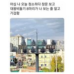 오늘  <b>청소</b>하다 창문 열었는데...