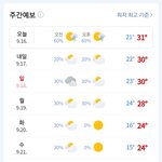 <b>다음주</b>부터 가을 시작되려나보다