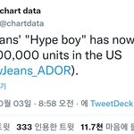 뉴진스 <b>하입</b>보이 미국에서 10만유닛 팔았대