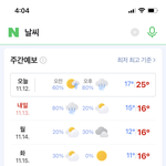 오늘 날씨 25도 짱 덥다