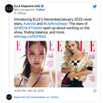 블렉핑크 제니 미국 <b>엘르</b> 커버 장식