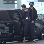방탄소년단 <b>RM</b> 출국, 블랙으로 럭셔리 풀장착