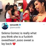 카디비가 <b>셀레나</b> 엄청 좋아하나봄