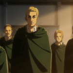 [진격의거인] 에루빙 혼자 반대팔로 <b>경례</b>하는 거 ㅠ