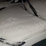 눈 <b>낙서</b> 무슨말일까요 사진첨부