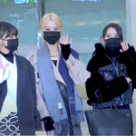 르세라핌 <b>허윤진</b> 출국, 공항에 뜬 '금발 여신'