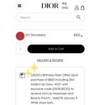 디올 <b>지수생일</b> 이벤트 좀봐