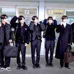 [엔하이픈] 엔하이픈 출국, 올블랙 가득 '출국엔 하트지!'