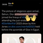 엑소세훈 디올 글로벌 아니잖아 이거봐