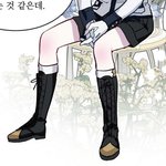 남자아이의 핑크빛 무릎…