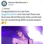 블랙핑크 리사 기네스 월드 레코드 5개 <b>부문</b>