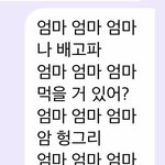 엄마한테 ㅇㅈㄹ로 카톡보냄