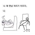 아 왜이렇게 맨날 <b>허리</b>가 아프지;;
