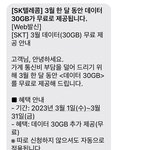 오 <b>skt</b> 30기가 무료머냐