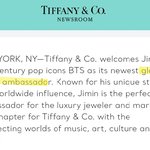 [드루와] <b>지민</b> 티파니앤코 글로벌 앰버서더 발탁됨